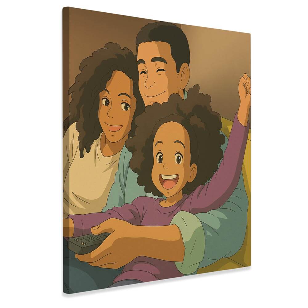 Tableau photo effet dessin animé